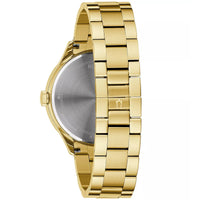 Bulova Men's Watch - Quartz Black Dial Yellow Gold Steel Bracelet Date | 97B228 ,
