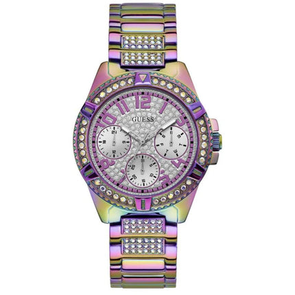Guess Women's Analog Watch - Quartz Silver Tone Dial Iridescent Bracelet | GW0044L1 ,