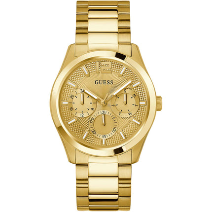 Guess Men's Analog Watch - Quartz Gold Tone Dial Steel Bracelet Day-Date | GW0707G3 ,