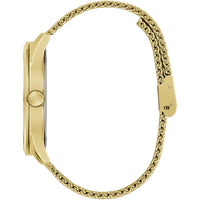 Guess Men's Analog Watch - Quartz Black Dial Yellow Gold Steel Bracelet | GW0710G2 ,