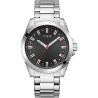 Guess Men's Watch - Quartz Black Dial Silver Stainless Steel Bracelet | GW0718G1 ,