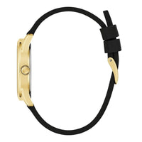 Guess Women's Watch - Quartz Yellow Gold Case Black Silicone Rubber Strap | GW0755L3 ,