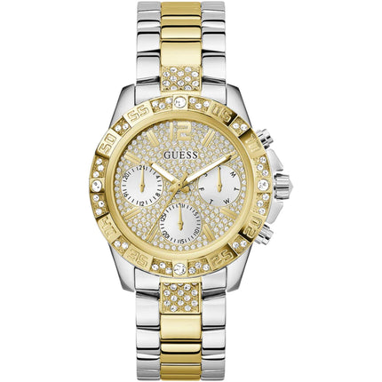 Guess Women's Watch - Quartz Gold Dial Two Tone Steel Bracelet Date-Day | GW0771L3 ,