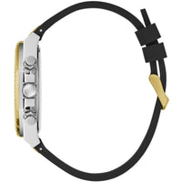 Guess Men's Watch - Equity Quartz Champagne and Silver Dial Black Strap | GW0791G1 ,