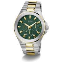Guess Men's Watch - Dashboard Multi-function Green Dial Two Tone Bracelet | GW0798G3 ,