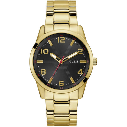 Guess Men's Watch - Monte Black Dial Yellow Gold Stainless Steel Bracelet | GW0804G3 ,
