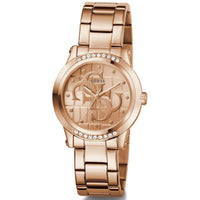 Guess Women's Watch - Annette Quartz Crystal Bezel Rose Gold Dial Bracelet | GW0861L3 ,