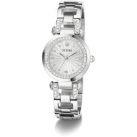 Guess Women's Watch - Ginger Crystal Bezel Silver Tone Dial Steel Bracelet | GW0869L3 ,