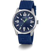 Guess Men's Watch - Varsity G Quartz Steel Case Blue Dial Silicone Strap | GW0890G1 ,