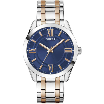 Guess Women's Watch - Elliot Blue Dial TT Silver Tone, Rose Gold Bracelet | GW0893G2 ,