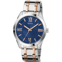 Guess Women's Watch - Elliot Blue Dial TT Silver Tone, Rose Gold Bracelet | GW0893G2 ,