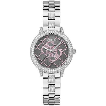 Guess Women's Watch - G Lace Crystal Silver and Grey Dial Steel Bracelet | GW0944L1 ,