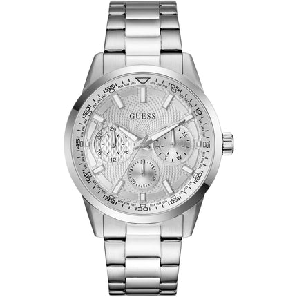 Guess Men's Watch - Trey Quartz Silver Tone Dial Stainless Steel Bracelet | GW0963G1 ,