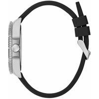 Guess Men's Watch - Quartz Silver Case Black Dial Silicone Rubber Strap | GW0969G1 ,