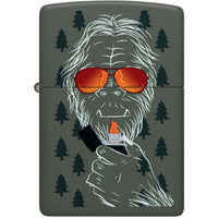 Zippo Windproof Lighter - Bold Zipsquatch Design Classic Green Matte Finish | 46720 ,