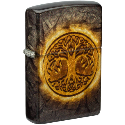 Zippo Windproof Pocket Lighter - Gleaming Tree of Life Design Brass finish | 46815 ,