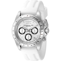 Invicta Men's Watch - Speedway Quartz Chrono Silver Tone Dial Silicone Strap | 50488 ,