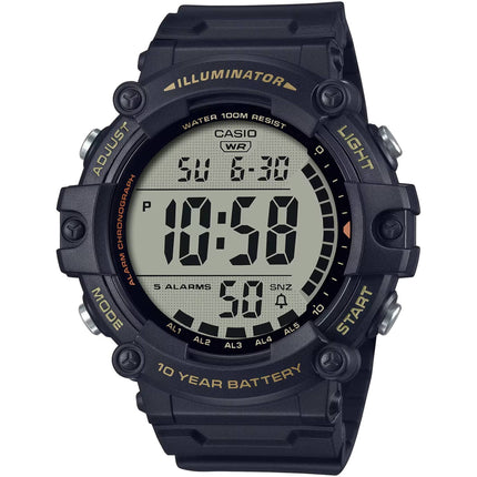 Casio Men's Digital Watch - Quartz Dual-Time Chrono Black Strap | AE-1500WHX-1AVCF ,