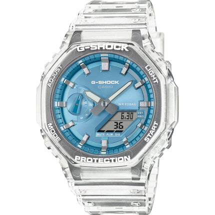 Casio Men's Watch - G-Shock Blue and Grey Analog-Digital Dial Strap | GA-2100BM-7A2CR ,