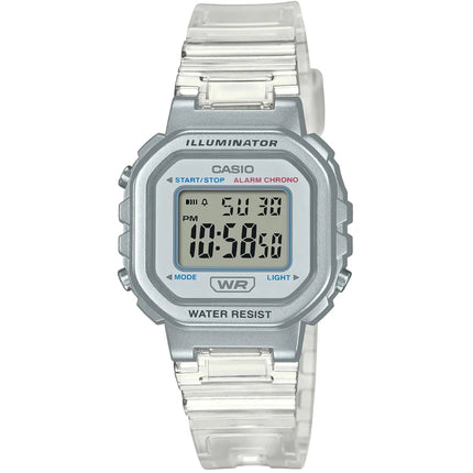 Casio Women's Watch - Chronograph Digital Dial Transparent Resin Strap LA-20WHS-7ACF ,