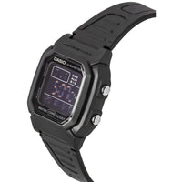 Casio Men's Watch Dual Time Black Digital Dial Resin Strap W-800H-1BVCF ,