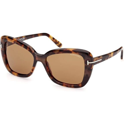 Tom Ford Women's Sunglasses - Maeve Havana Acetate Cat Eye Shape Frame | FT1008 5555J ,