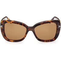 Tom Ford Women's Sunglasses - Maeve Havana Acetate Cat Eye Shape Frame | FT1008 5555J ,