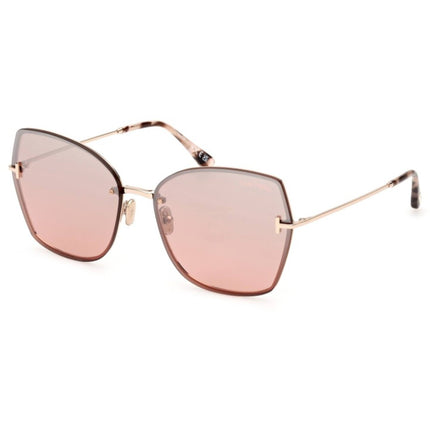 Tom Ford Women's Sunglasses - Nickie Shiny Rose Gold Full Rim Frame | FT1107 6228U ,