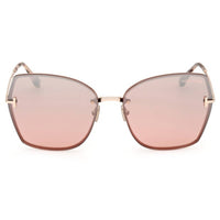 Tom Ford Women's Sunglasses - Nickie Shiny Rose Gold Full Rim Frame | FT1107 6228U ,