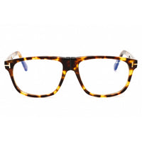 Tom Ford Men's Eyeglasses - Blonde Havana Acetate Square Full Rim | FT5978-B 56053 ,