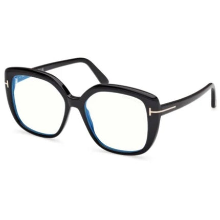 Tom Ford Women's Eyeglasses - Shiny Black Acetate Butterfly Frame | FT6043-B 53001 ,