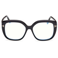 Tom Ford Women's Eyeglasses - Shiny Black Acetate Butterfly Frame | FT6043-B 53001 ,
