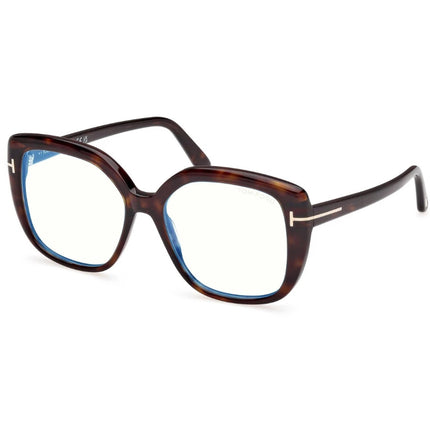 Tom Ford Women's Eyeglasses - Dark Havana Acetate Butterfly Frame | FT6043-B 53052 ,