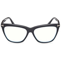Tom Ford Women's Eyeglasses - Shiny Black Acetate Cat Eye Shape Frame | FT6064-B 56001 ,
