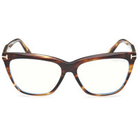 Tom Ford Women's Eyeglasses - Coloured Havana Acetate Cat Eye Frame | FT6064-B 56055 ,