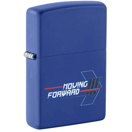 Zippo Windproof Pocket Lighter - Moving Forward Design Royal Blue Matte | 46375 ,