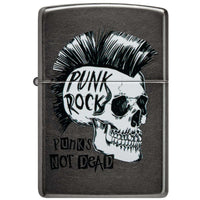 Zippo Windproof Pocket Lighter - Rietveld Punk Rock Skull Design Metal | 48655 ,