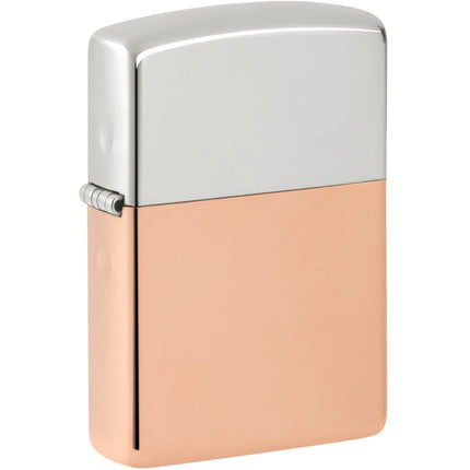 Zippo Windproof Pocket Lighter - Bimetal CB Copper and Sterling Silver | 48694 ,