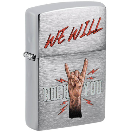 Zippo Windproof Lighter - We Will Rock You Bold Rock Anthem Inspired Design | 48853 ,