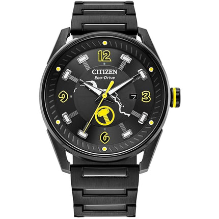 Citizen Men's Watch - Marvel Thor Eco Drive Black Dial Steel Bracelet | BM6987-50W ,