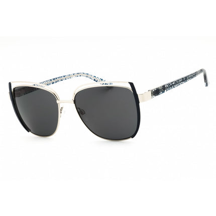 Bebe Women's Sunglasses - Silver, Black Metal Full Rim Oversized Frame | BB7249 040 ,
