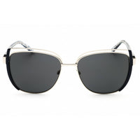 Bebe Women's Sunglasses - Silver, Black Metal Full Rim Oversized Frame | BB7249 040 ,