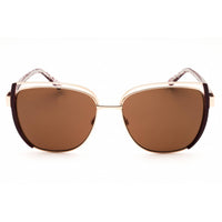 Bebe Women's Sunglasses - Rose, Brown Metal Full Rim Oversized Frame | BB7249 771 ,