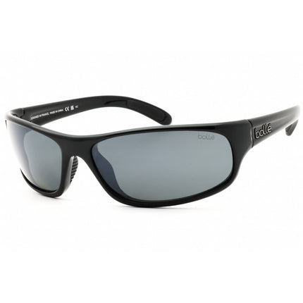 Bolle Men's Sunglasses - Shiny Black Plastic Full Rim Shield Frame | Anaconda 10338 ,