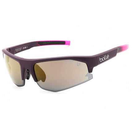 Bolle Unisex Sunglasses - Burgundy Pink Matte Half Rim Frame | BOLT 2.0 S BS004010 ,