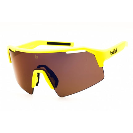 Bolle Unisex Sunglasses - Acid Yellow Matte Half Rim Shield Frame | C-SHIFTER BS005023 ,