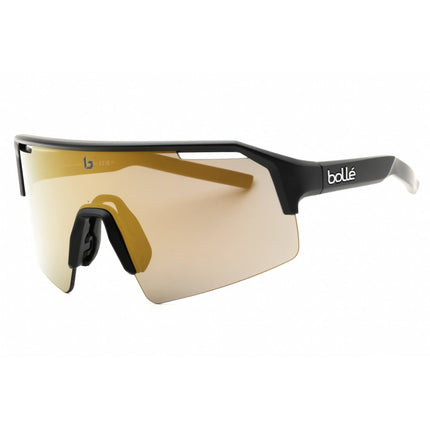 Bolle Unisex Sunglasses - Black Matte Half Rim Shield Shape Frame | C-SHIFTER BS005022 ,