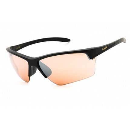 Bolle Unisex Sunglasses - Black Matte Half Rim Sport Wraparound Frame | FLASH 12462 ,