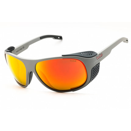 Bolle Men's Sunglasses - Grey Matte Nylon Full Rim Oval Shape Frame | GRAPHITE 12566 ,