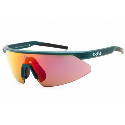 Bolle Unisex Sunglasses - Creator Teal Half Rim Shield Frame | MICRO EDGE BS032008 ,